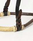 Hilason Western Horse Beautiful Noseband  Tack American Leather Rein with Bosal Set
