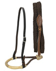 Hilason Western Horse Beautiful Noseband  Tack American Leather Rein with Bosal Set