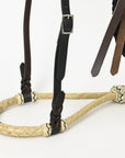 Hilason Western Horse Beautiful Noseband  Tack American Leather Rein with Bosal Set