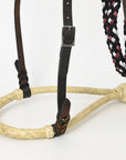 Hilason Western Horse Beautiful Noseband  Tack American Leather Rein with Bosal Set