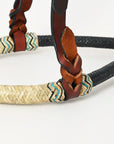 Hilason Western Horse Beautiful Noseband  Tack American Leather Rein with Bosal Set