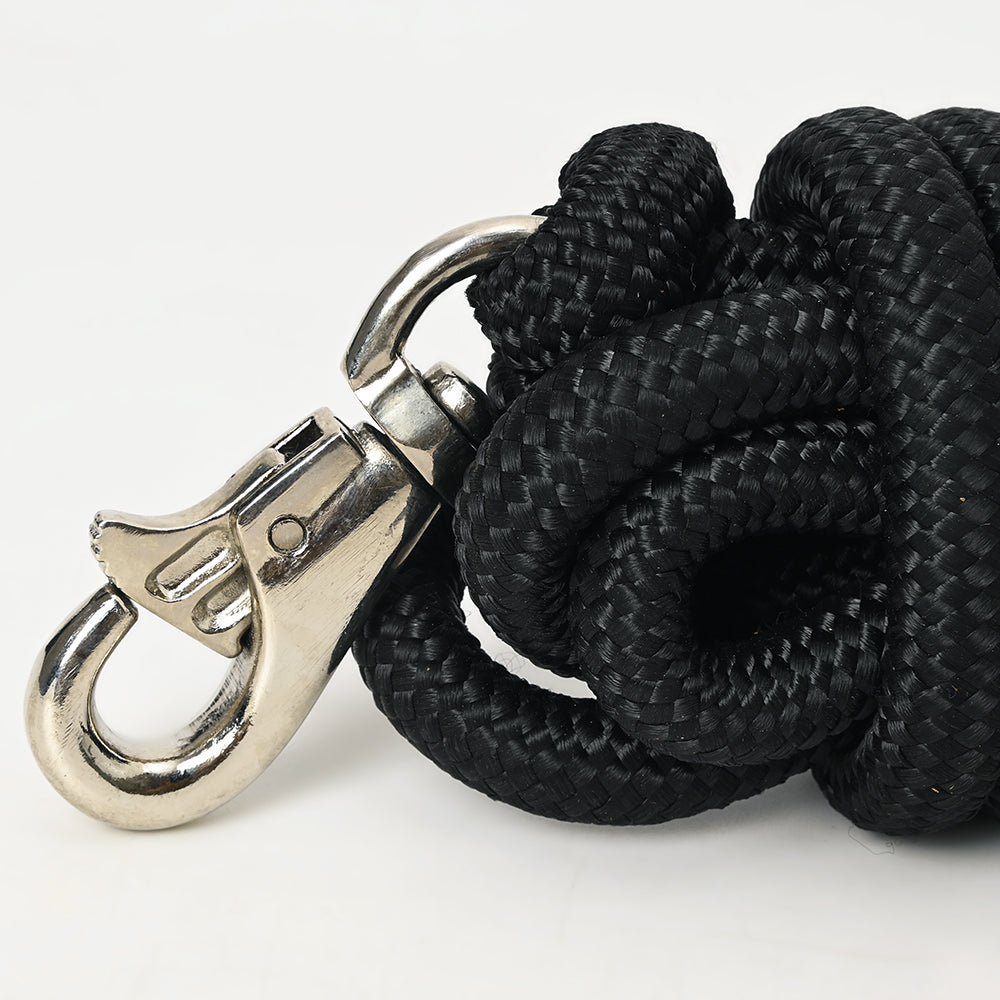 14 ft &amp; 25 ft HILASON Western Tack Horse Genuine Nylon Reins Black &amp; Brown