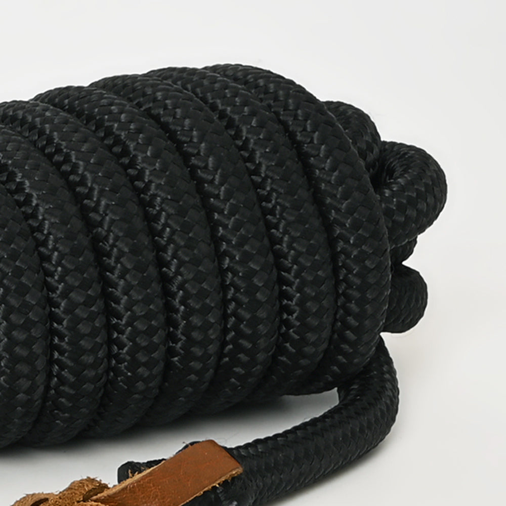 14 ft &amp; 25 ft HILASON Western Tack Horse Genuine Nylon Reins Black &amp; Brown