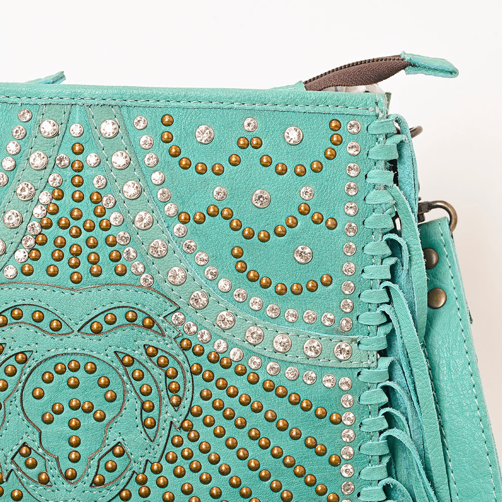 American Darling ADBG1322A Hand Tooled Hair-On Genuine Leather Women Bag Western Handbag Purse
