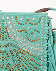American Darling ADBG1322A Hand Tooled Hair-On Genuine Leather Women Bag Western Handbag Purse