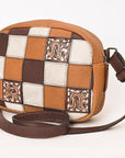 American Darling ADBG1323 Hand Tooled Hair-On Genuine Leather Women Bag Western Handbag Purse