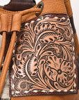American Darling Bucket Hand Tooled Hair On Genuine Leather Women Bag Western Handbag Purse