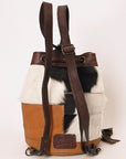 American Darling Bucket Hand Tooled Hair On Genuine Leather Women Bag Western Handbag Purse