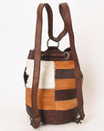 American Darling Bucket Hand Tooled Hair On Genuine Leather Women Bag Western Handbag Purse