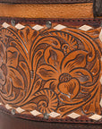 American Darling Bucket Hand Tooled Hair On Genuine Leather Women Bag Western Handbag Purse