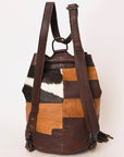 American Darling Bucket Hand Tooled Hair On Genuine Leather Women Bag Western Handbag Purse