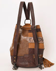 American Darling Bucket Hand Tooled Hair On Genuine Leather Women Bag Western Handbag Purse