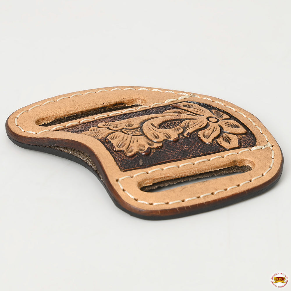 Hilason Leather Angled Knife Scabbard Sheath Cover Floral Tooled