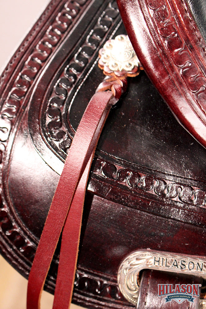 Hilason Western Horse Kids Youth Children Trail Genuine Leather Saddle Dark Brown