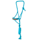 HILASON Western Beaded Weave Nylon/Poly Rope Halter 8 Ft. Lead Rope