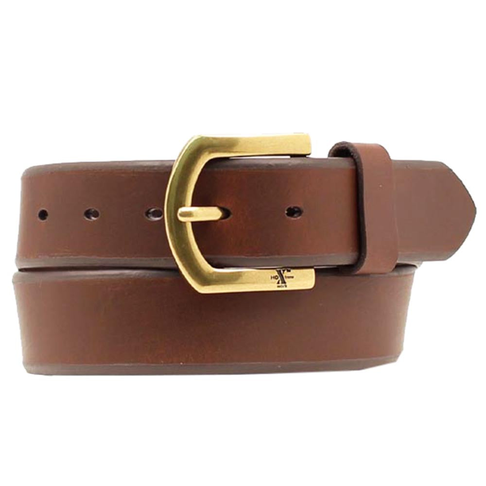 1 1/2&quot; Strap Nocona Western Leather Mens Belt Brown &amp; Brass Buckle