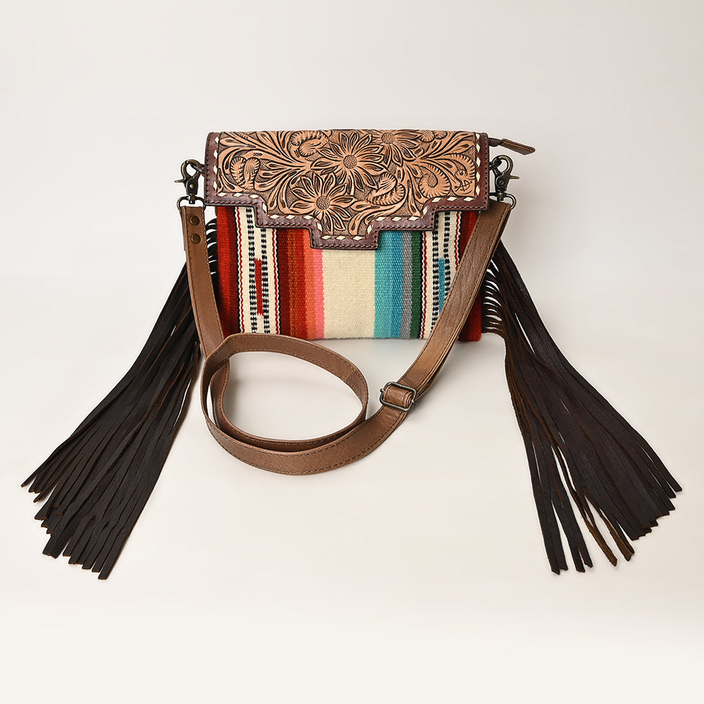American Darling Crossbody Hand Tooled Saddle Blanket Genuine Leather Women Bag Western Handbag Purse