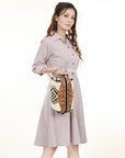 American Darling Toiletry Hand Tooled Saddle Blanket Fabric Genuine Leather Western Women Bag Handbag Purse | for Cute