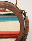 American Darling ADBG1391B Cross Body Hand Tooled Genuine Leather Women Bag Western Handbag Purse