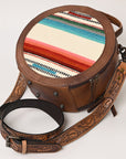 American Darling ADBG1391B Cross Body Hand Tooled Genuine Leather Women Bag Western Handbag Purse