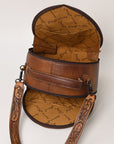 American Darling ADBG1391B Cross Body Hand Tooled Genuine Leather Women Bag Western Handbag Purse