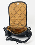 American Darling ADBG1392A Messenger Saddle Blanket Genuine Leather Women Bag Western Handbag Purse