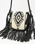 American Darling ADBG1392A Messenger Saddle Blanket Genuine Leather Women Bag Western Handbag Purse