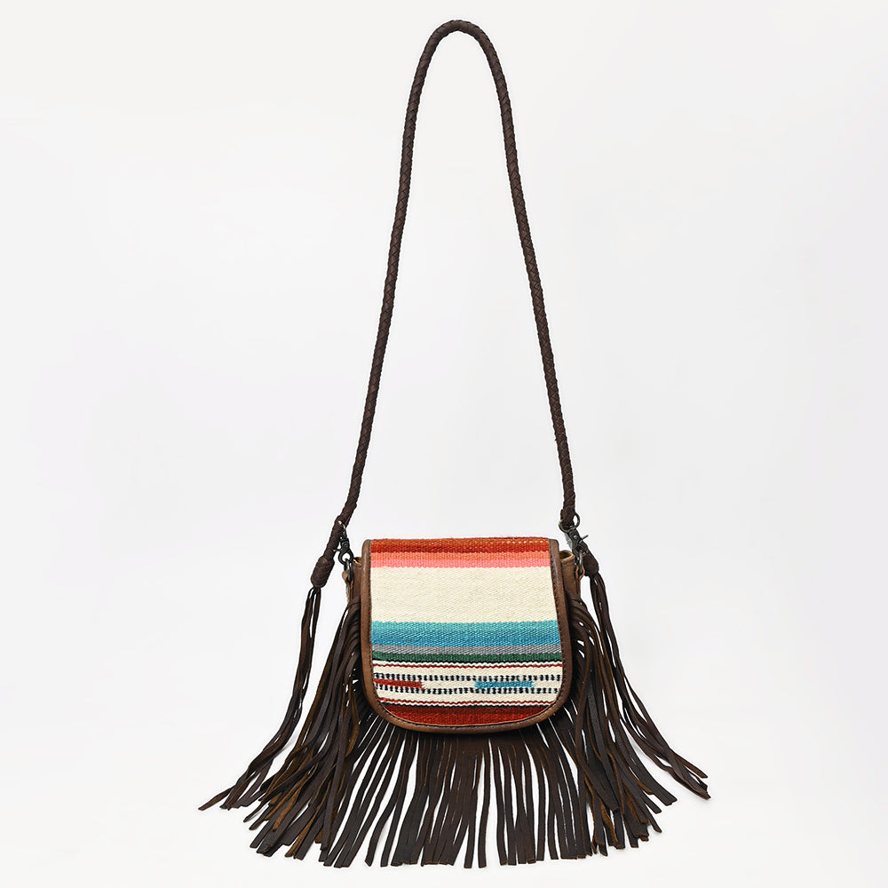 American Darling ADBG1392B Messenger Saddle Blanket Genuine Leather Women Bag Western Handbag Purse