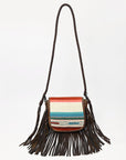 American Darling ADBG1392B Messenger Saddle Blanket Genuine Leather Women Bag Western Handbag Purse