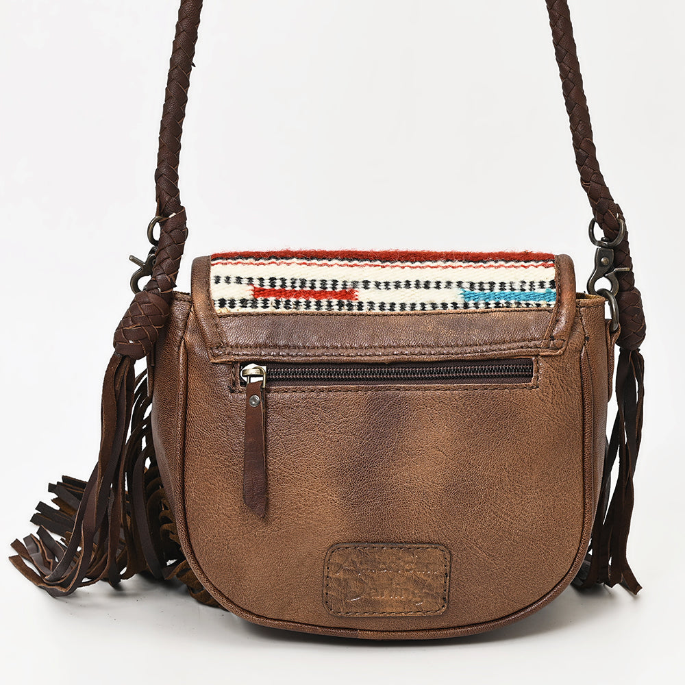 American Darling ADBG1392B Messenger Saddle Blanket Genuine Leather Women Bag Western Handbag Purse