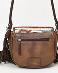 American Darling ADBG1392B Messenger Saddle Blanket Genuine Leather Women Bag Western Handbag Purse