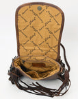 American Darling ADBG1392B Messenger Saddle Blanket Genuine Leather Women Bag Western Handbag Purse