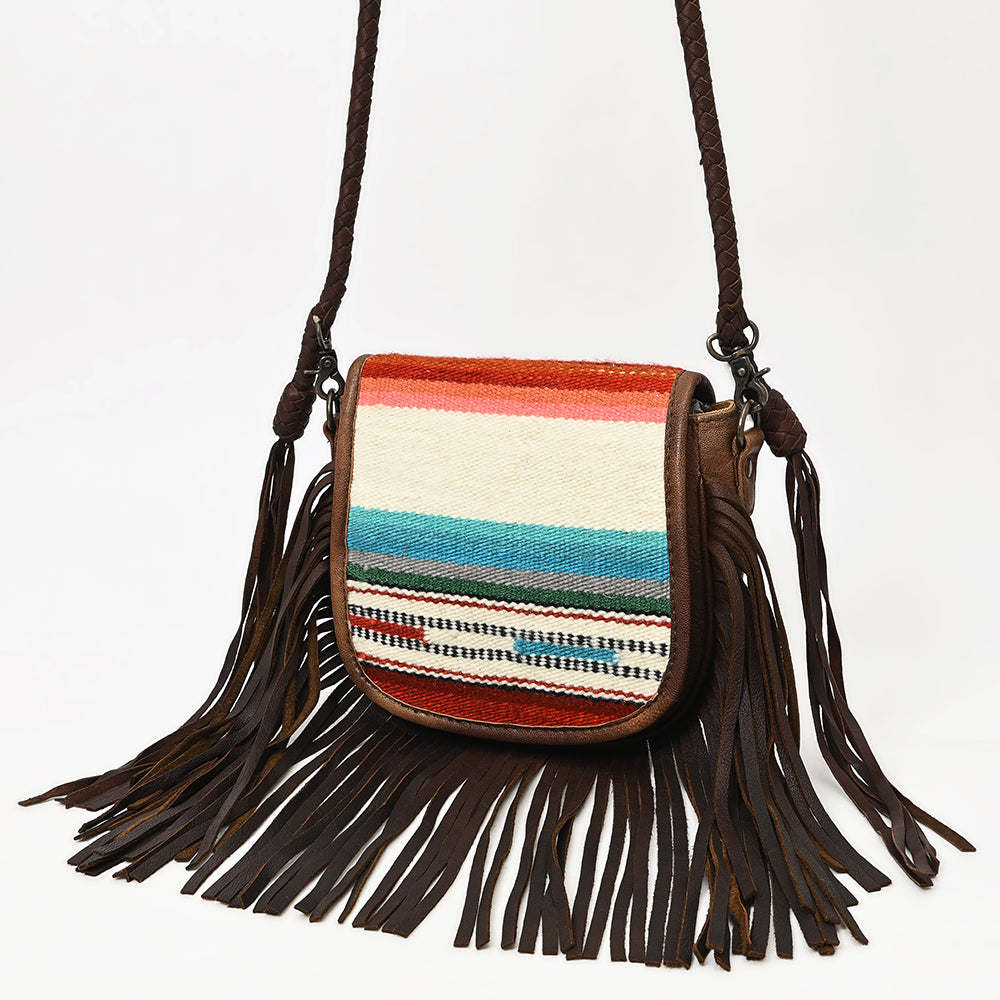 American Darling ADBG1392B Messenger Saddle Blanket Genuine Leather Women Bag Western Handbag Purse