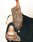 16 In Hilason Flex Tree Western Horse Floral Trail Barrel American Leather Saddle Black