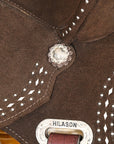 15 In Hilason Flex Tree Western Horse Buckstitch Trail Barrel American Leather Saddle Brown