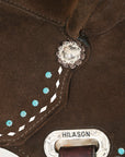 15 In Hilason Flex Tree Western Horse Buckstitch Trail Barrel American Leather Saddle Brown