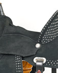 15 In Hilason Flex Tree Western Horse Trail Barrel American Leather Saddle Black