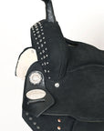 15 In Hilason Flex Tree Western Horse Trail Barrel American Leather Saddle Black