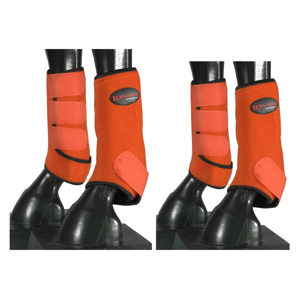 HILASON L M S Horse Front Rear Hind Leg Sport Boot 2 Pack | 4 Pack | Horse Leg Boots