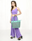 ADBGZ789B American Darling TOTE Hand Tooled Genuine Leather women bag western handbag purse