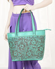 ADBGZ789B American Darling TOTE Hand Tooled Genuine Leather women bag western handbag purse