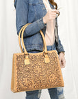American Darling ADBGZ793A Hand Tooled Genuine Leather Women Bag Western Handbag Purse