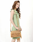 American Darling ADBGZ796A Cross Body I Hand Tooled Genuine Leather Women Bag Western Handbag Purse