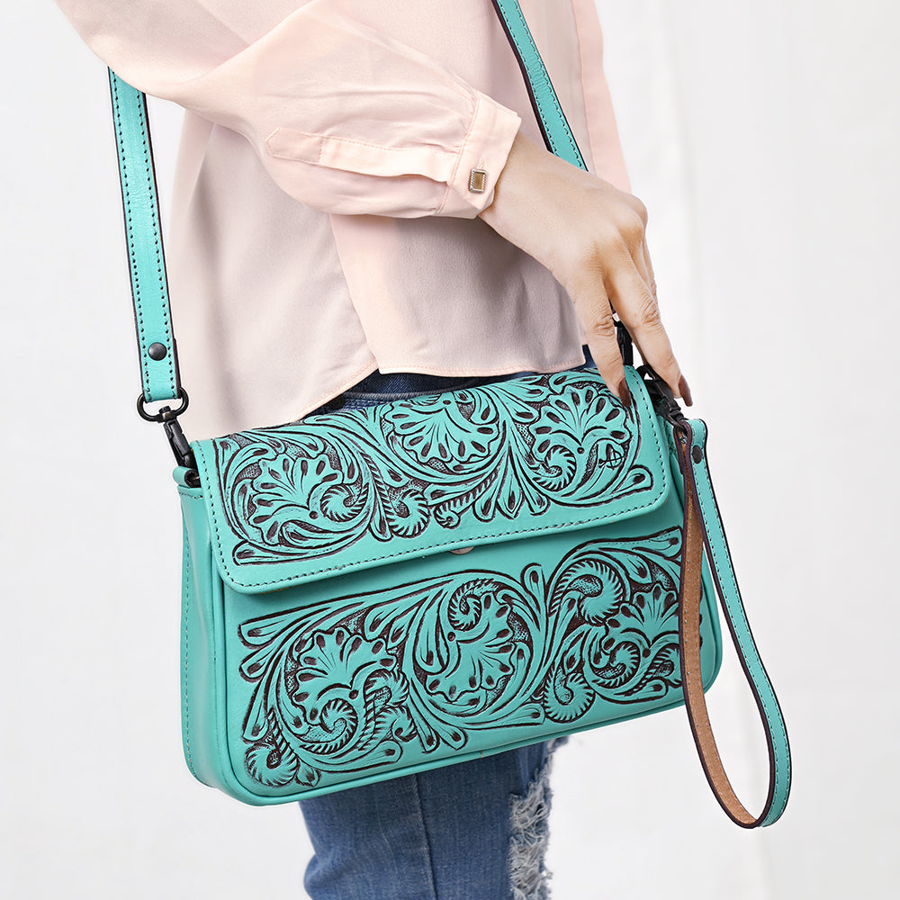 ADBGZ796B American Darling CROSS BODY I Hand Tooled Genuine Leather women bag western handbag purse