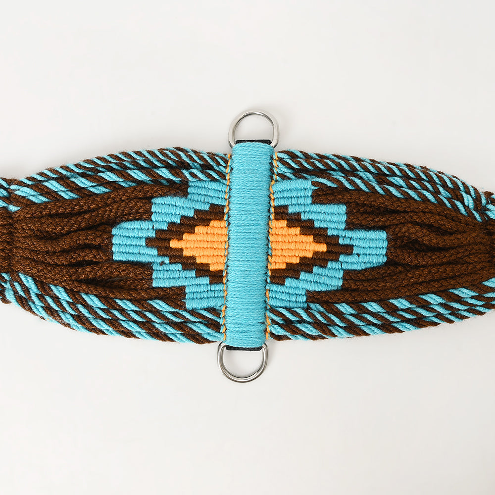 36&quot; HILASON Western Horse Wool Rope Girth Turquoise