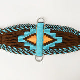 36" HILASON Western Horse Wool Rope Girth Turquoise