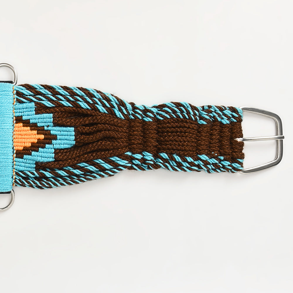 36&quot; HILASON Western Horse Wool Rope Girth Turquoise