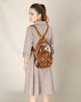 American Darling ADBGA507 Hand Tooled Hair-On Genuine Leather Women Bag Western Handbag Purse