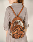 American Darling ADBGA507 Hand Tooled Hair-On Genuine Leather Women Bag Western Handbag Purse