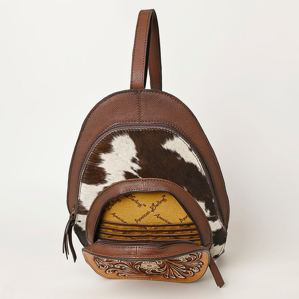 American Darling ADBGA508 Hand Tooled Hair-On Genuine Leather Women Bag Western Handbag Purse